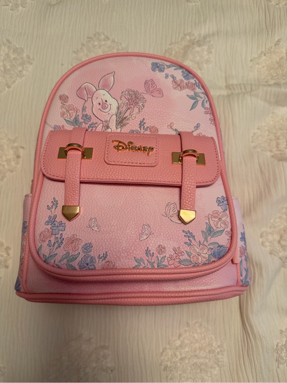 Disney Pink Piglet Floral Backpack